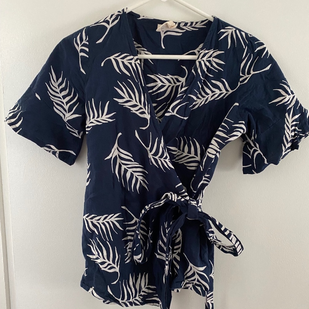 Fair Trade Flutter Sleeve Wrap Top